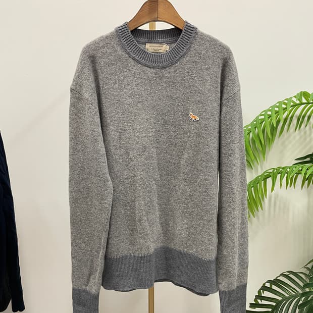 메종키츠네 투톤 니트