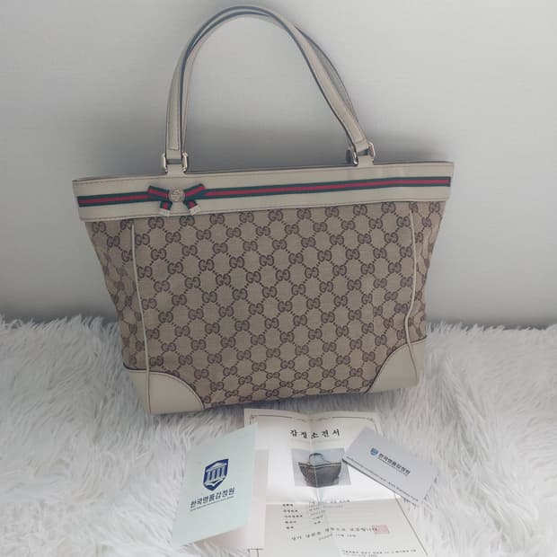 정품 구찌 리본 토트백