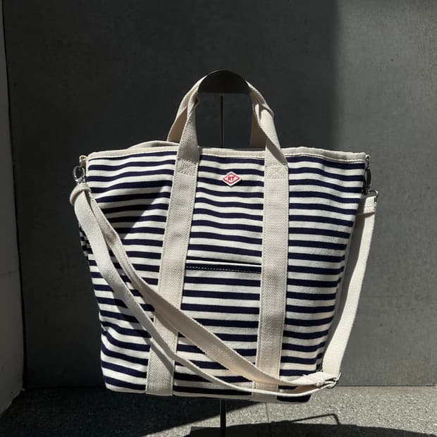 루트트(ROOTOTE) 마린 스트라이프 캔버스 토트백