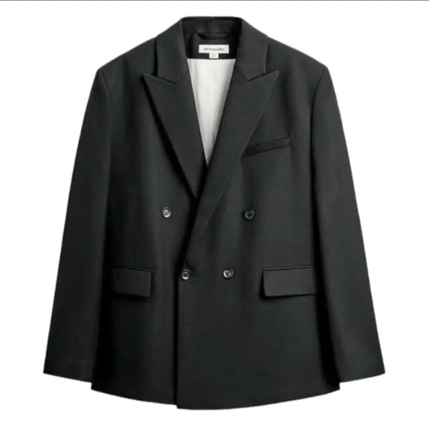 [52] 자라 x 나누시카 더블 브레스티드 블레이저 블랙