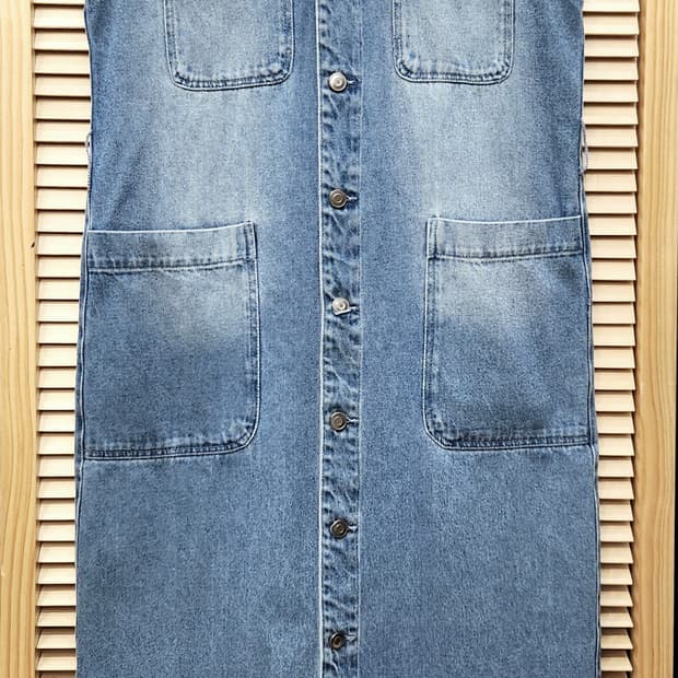 (새상품급)H&M 데님 롱베스트 원피스M