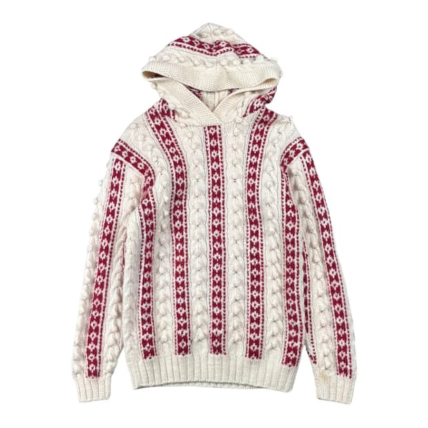 Vintage 핸드메이드 니트 후디