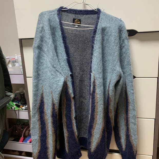 니들스 모헤어 플레임 가디건 L