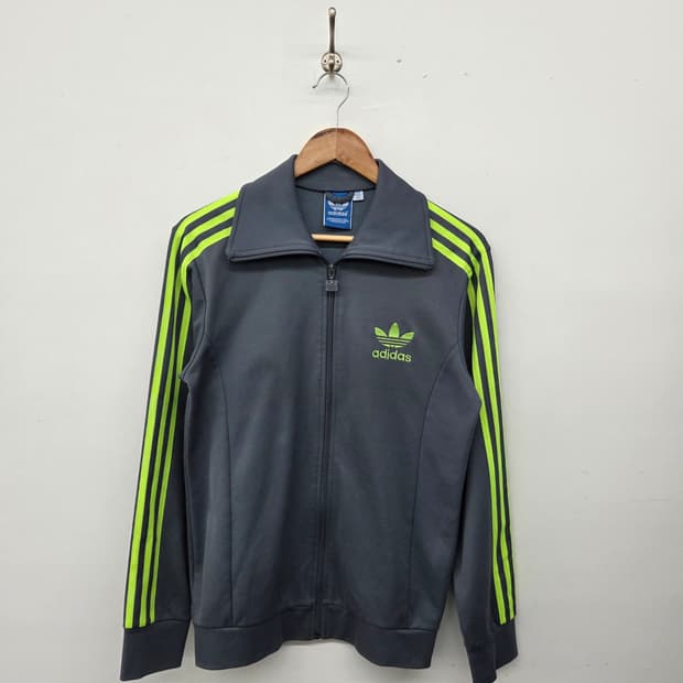 아디다스져지 네온 트랙 자켓 그레이 남m