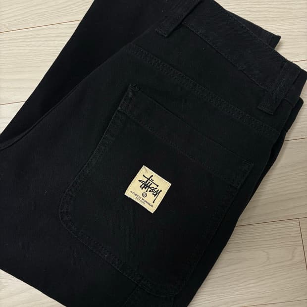 스투시 캔버스 워크팬츠 블랙 28