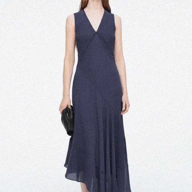 Cos 플로티 애시메트릭 미디 드레스