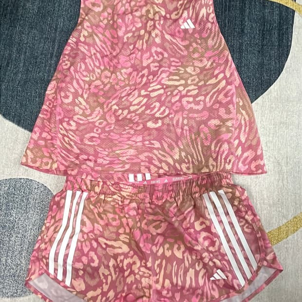 아디다스 호피 러닝 세트 갸루st y2k pink 민소매 세트