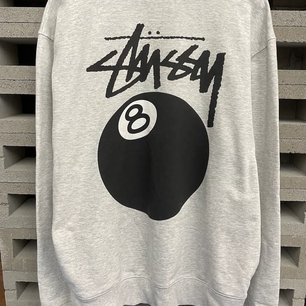 Stussy 스투시 에잇볼 멜란지 그레이 맨투맨