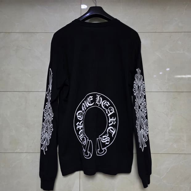 {클로젯}[XL]크롬하츠 플로랄 홀스슈 롱슬리브 맨투맨 티셔츠