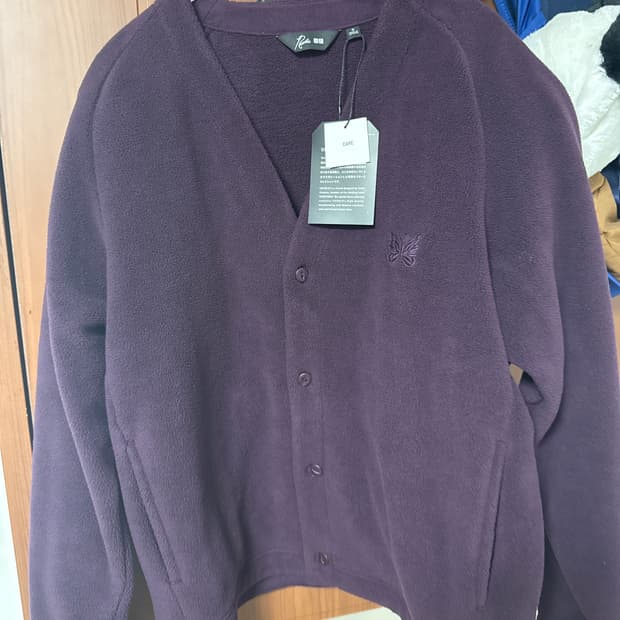 유니클로 x 니들스 가디건 퍼플 M JP 버전