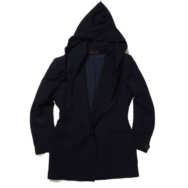 준코 코시노 Junko Koshino Wool Hood Blazer 

