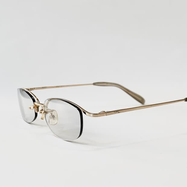 [픽키-639]  골드 하프림 안경 라인 포인트 데드스탁