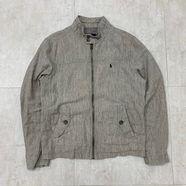 폴로 그레이 바이커 블루종