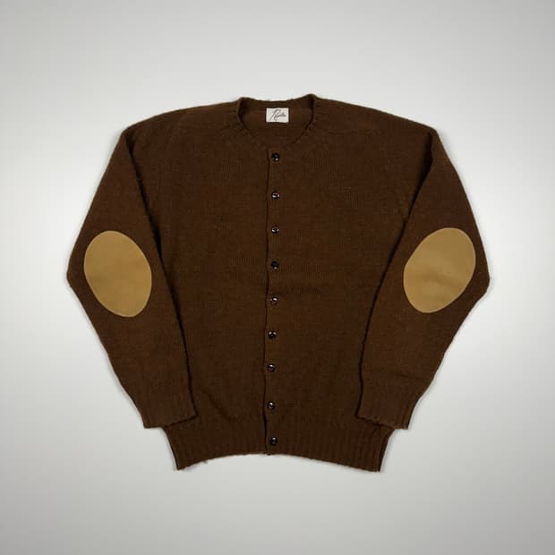 (100) 니들스 셔틀랜드 울 엘보우패치 가디건