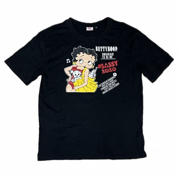 Betty boop 검정 반팔T