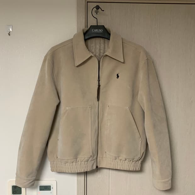 폴로 스웨이드 자켓 베이지