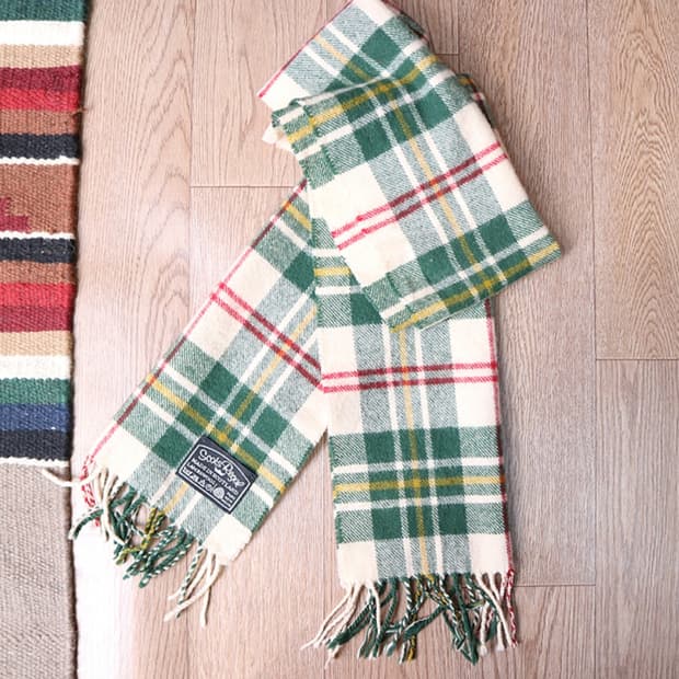 스코틀랜드 메이드 scots regal 울100% 빈티지 체크 머플러  