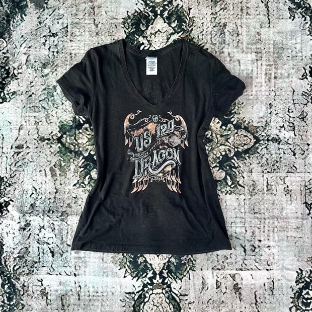 Hally Davidson Wing Skull Print 1/2 top