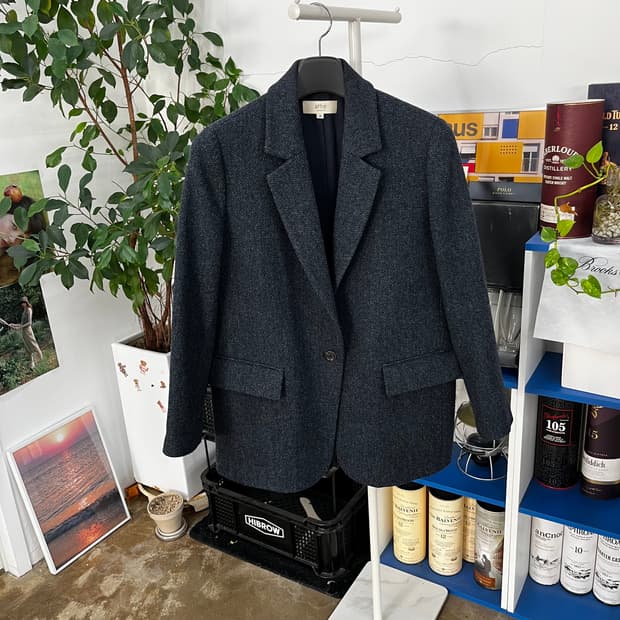 아떼바네사브루노 헤링본 자켓 38