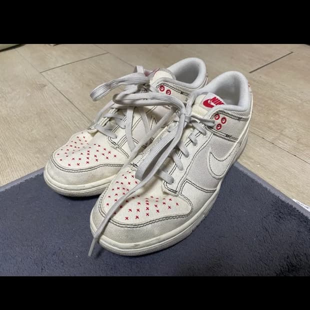 [NIKE] 나이키 덩크로우 베이지 레드 255