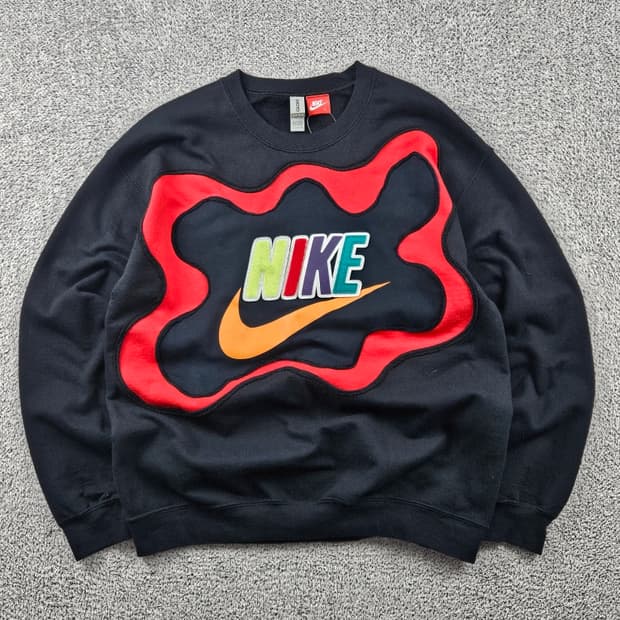 나이키 아플리케 커스텀 로고 맨투맨 스웻 셔츠 ( L ) / 9348