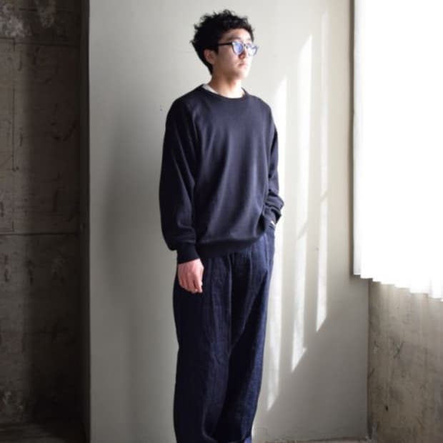 23aw 코모리 comoli 오버데님팬츠 네이비