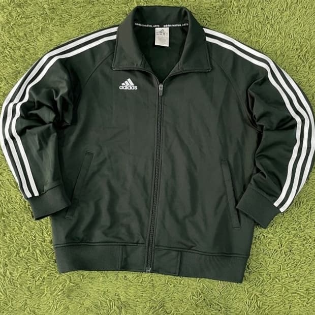 아디다스 딥그린 진초록 트랙탑 져지집업 95/M