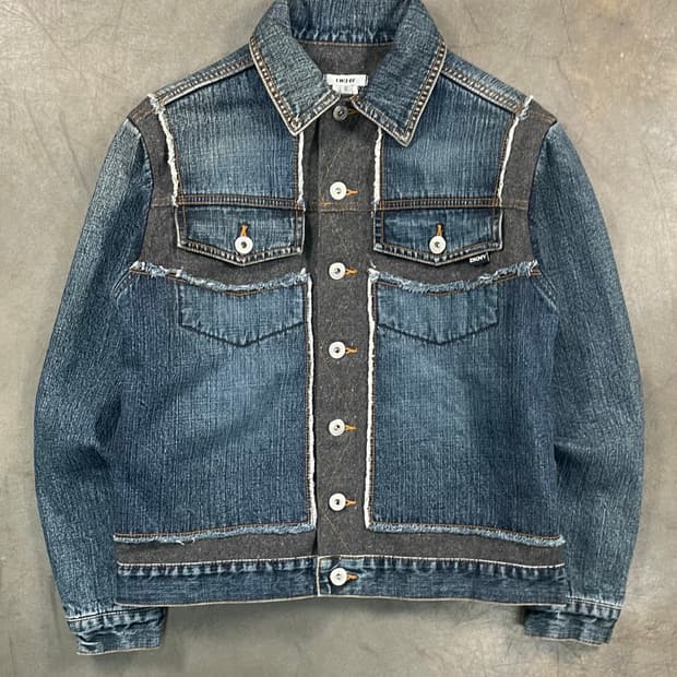 DKNY 울 라인 데님 트러커 자켓
