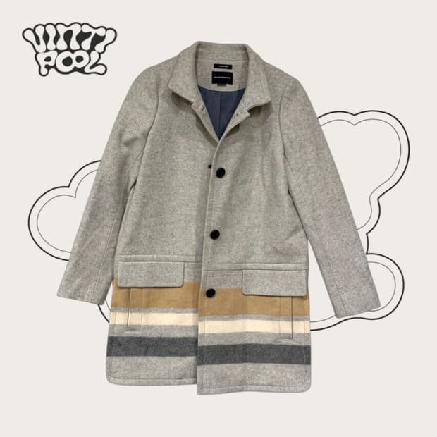 클럽모나코 이탈리안 울 코트 S 그레이