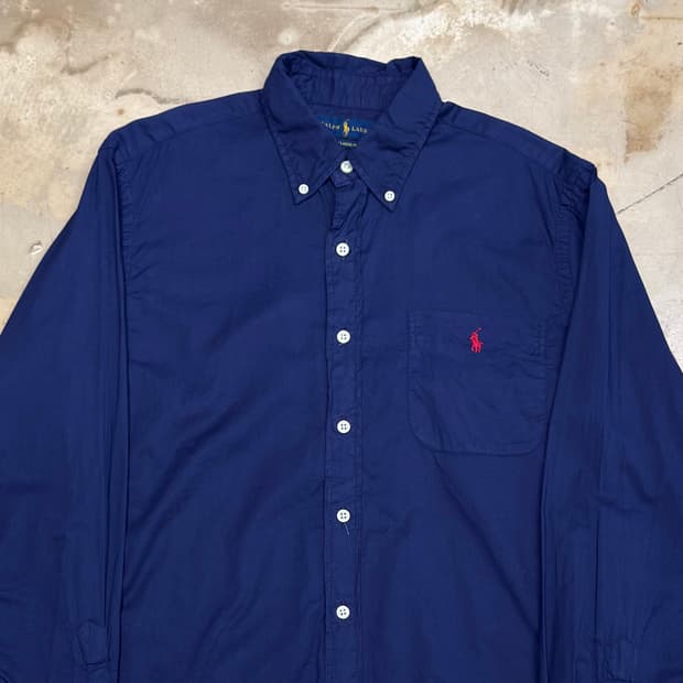 S 폴로랄프로렌 클래식핏 네이비 코튼 셔츠
