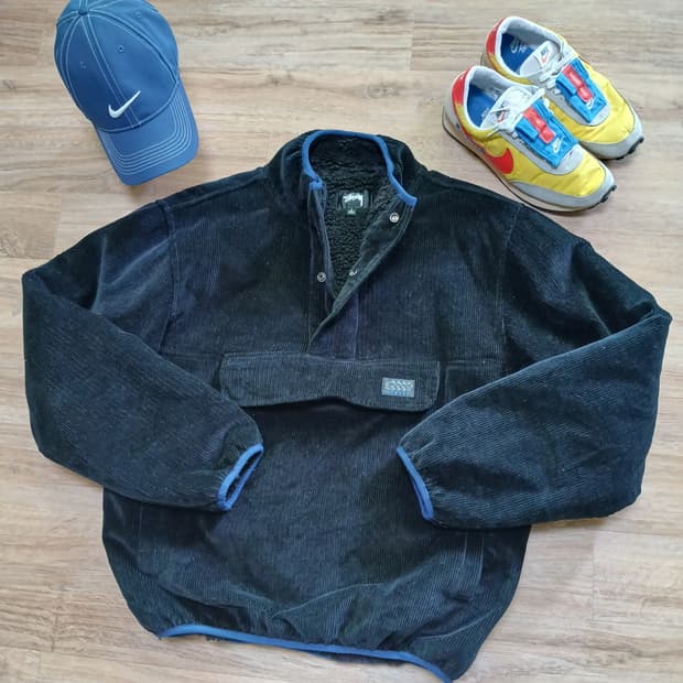 stussy 스투시 도톰 코듀로이 양털 아노락 자켓 패딩