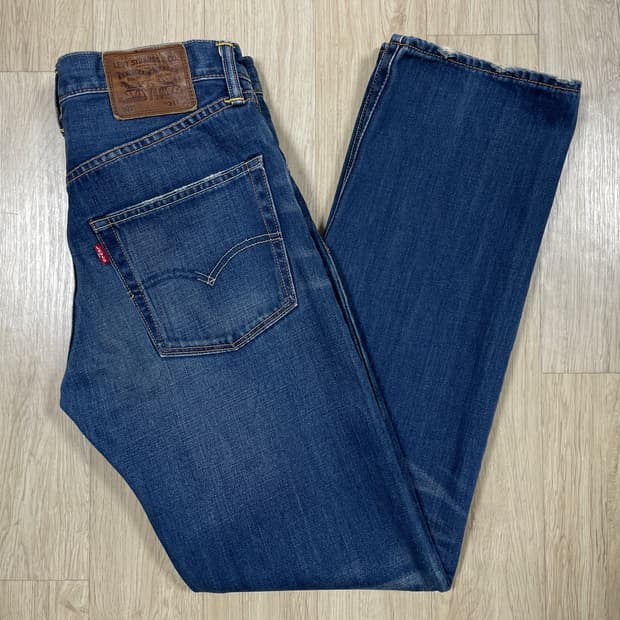 30~31) 00's 리바이스 매장판 502 일자핏 진청워싱 데님팬츠(일