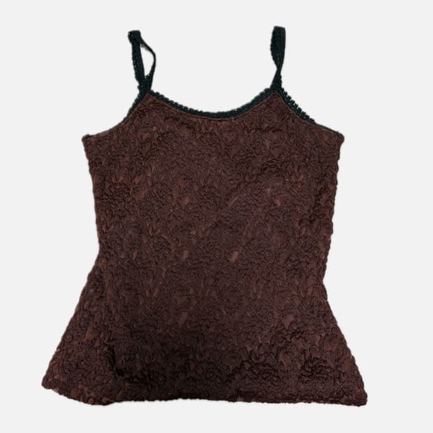 Vintage lace detailed sleeveless