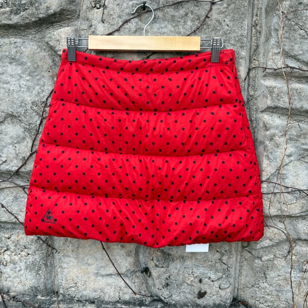 르꼬끄 패딩 땡땡이 패턴 미니스커트 빈티지 여성 치마