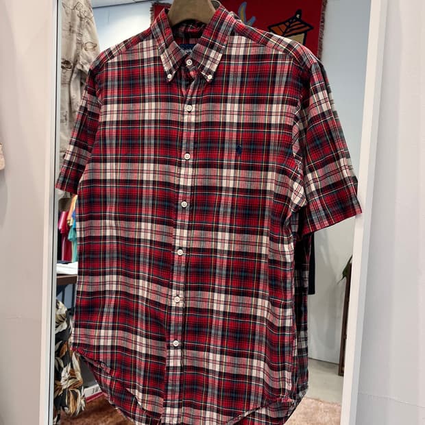 Polo RL 폴로 랄프로렌 CLASSIC FIT 체크 반팔 셔츠