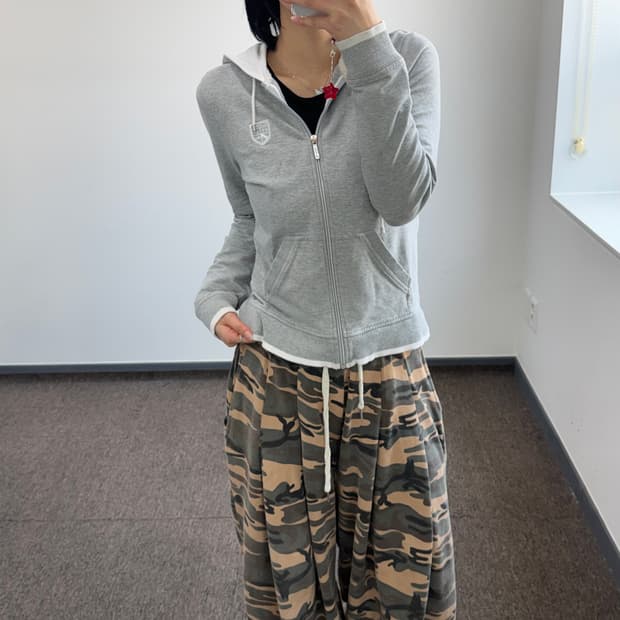 Polo 폴로 그레이 후드집업