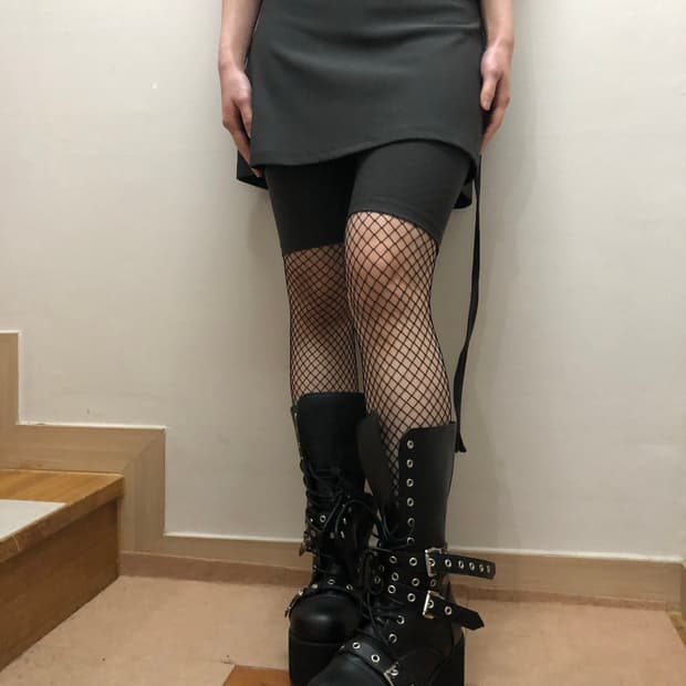 빈티지 그레이 레이어드 팬츠