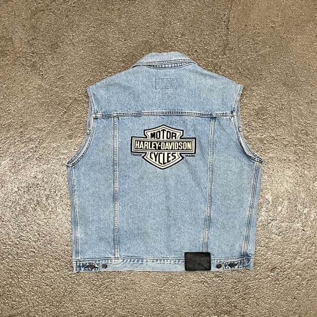 90s 할리데이비슨 데님 조끼 (105)