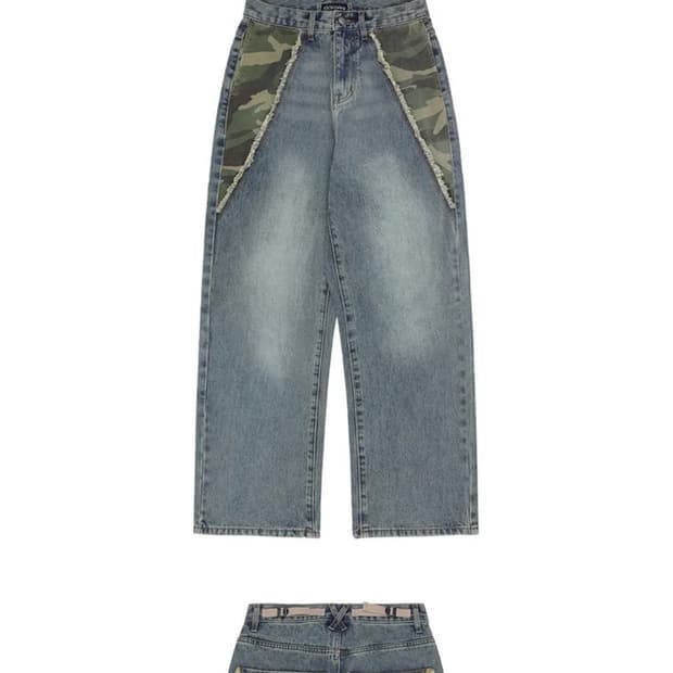 카이파이 (구 네스티킥) Camo Point Denim Pants (Bl