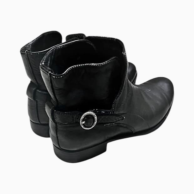 Vintage black leather boots
