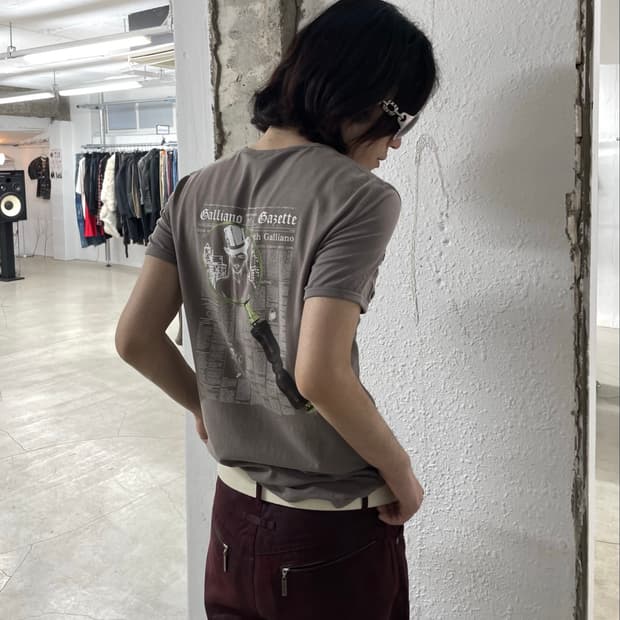존갈리아노 패널 프린팅 티셔츠