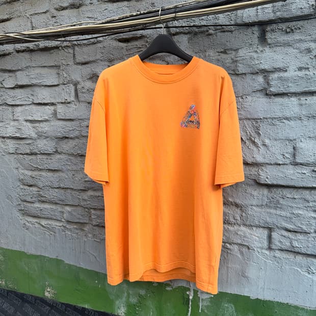 Palace 팔라스 트라이퍼그 오렌지 반팔 티셔츠(XL)