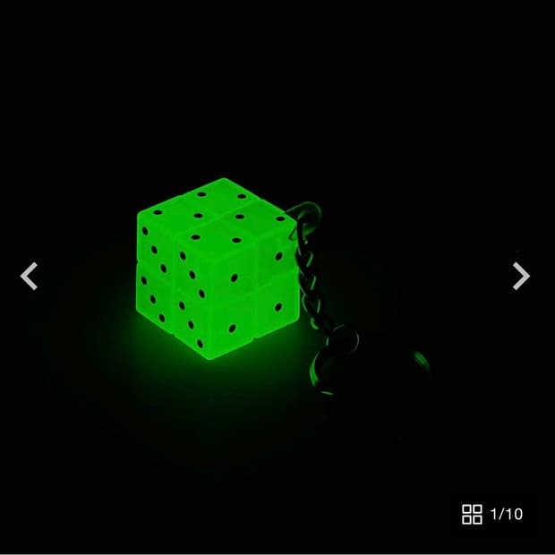 하이타이드 야광 주사위 매직큐브 키링