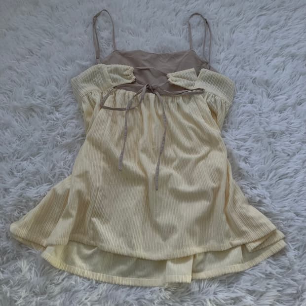 빈티지 아이보리 벨벳 나시 946 y2k 스트릿 갸루 펑키 일본빈티지 f