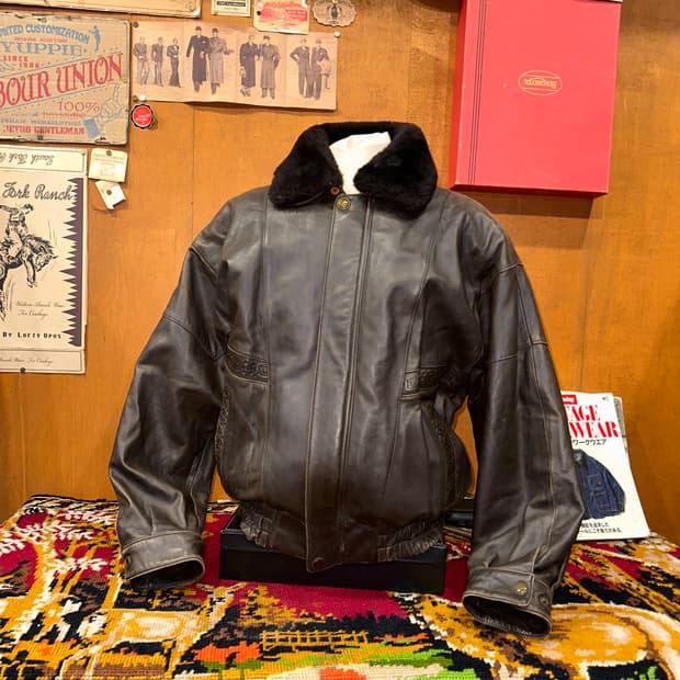 ( XL ) 가죽자켓 레더자켓 봄버자켓 빈티지가죽 a2가죽 항공점퍼