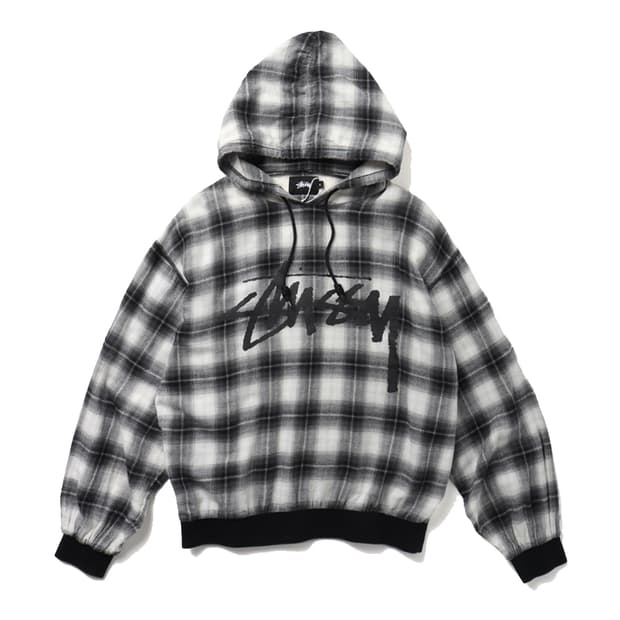 STUSSY Ombre Check Hoodie