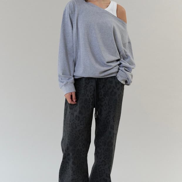 (택o/미착용새상품) 헤더먼트 레오파드 코튼 팬츠