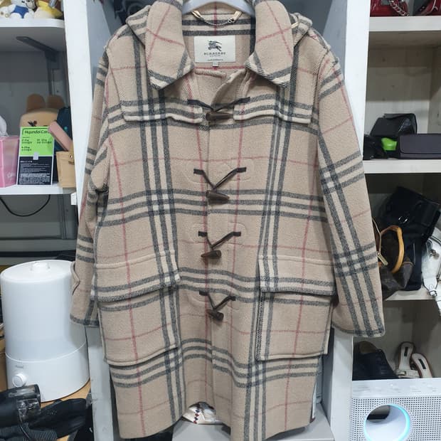 버버리 노바 체크 후드 더플 코트 48