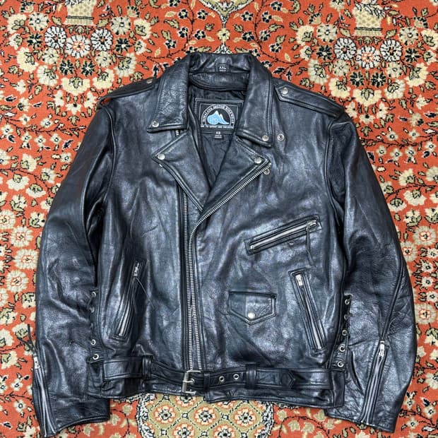 Himalaya Motor Bikewear 빈티지 라이더 자켓 블랙 XX