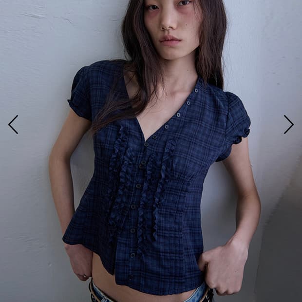ORDES 블라우스 네이비 